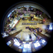 YOLO detecting human heads in a crowded place accurately with a 360 fish eye camera
